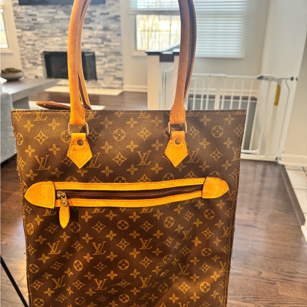 Louis Vuitton Brown and Tan Monogram Tote